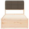 vidaXL Lovo rėmas su apmuštu galvūgaliu Taupe 75 x 190 cm
