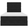 vidaXL Lova su daiktų laikymo vieta ir LED Juoda 120 x 200 cm Aksomas