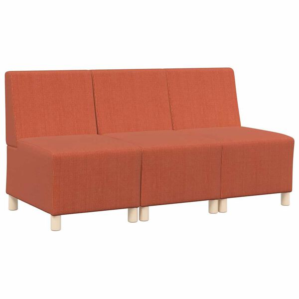 vidaXL Modulinis sofa vienetas be rankų 3 pcs Oranžinė 55 x 74 x 82 cm