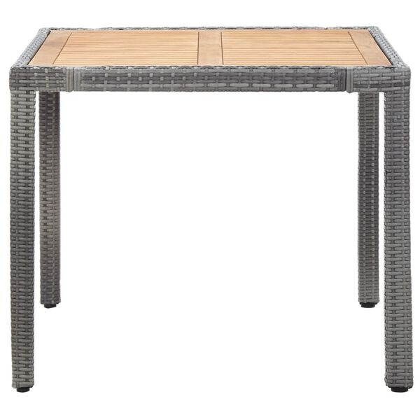 vidaXL Lauko komplektas su pagalvėmis, 5 dalių, pilkas, poliratanas