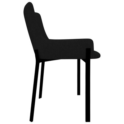 vidaXL Valgomojo kėdės, 6 vnt., juodos spalvos, audinys (3x282595)