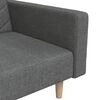 vidaXL Dvivietė sofa-lova su dvejomis pagalvėmis, pilka, audinys
