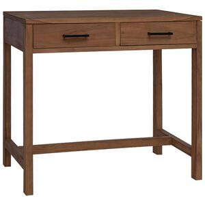 vidaXL Stalas su stalčiais Natūrali Kieto teka medžio 80 x 50 x 75 cm
