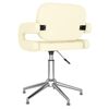 vidaXL Pasukamos valgomojo kėdės, 4vnt., kreminės, dirbtinė oda