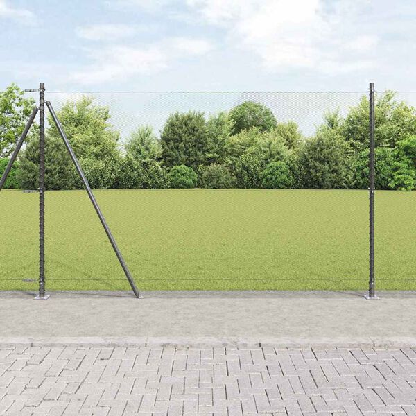 vidaXL Tvorelės stulpas Pilka 10 x 1,5 m (13 mm tinklas)