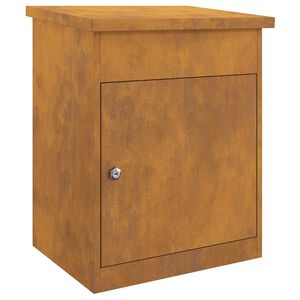 vidaXL Siuntų dėžutė su saugykla Rūdijanti 47.5 x 38 x 59 cm