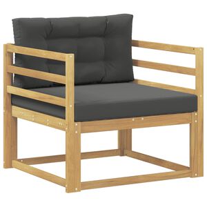 vidaXL Lauko Vidurinis Sofa Poliesteris Balta
