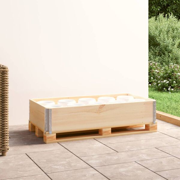 vidaXL Padėklo apvadas, 50x100cm, pu&scaron;ies medienos masyvas