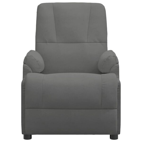 vidaXL Elektrinis masažinis krėslas, pilkas, dirbtinė versta oda