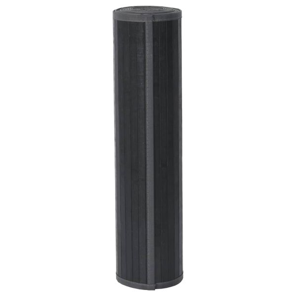 vidaXL Kilimas, pilkos spalvos, 80x200cm, bambukas, stačiakampis