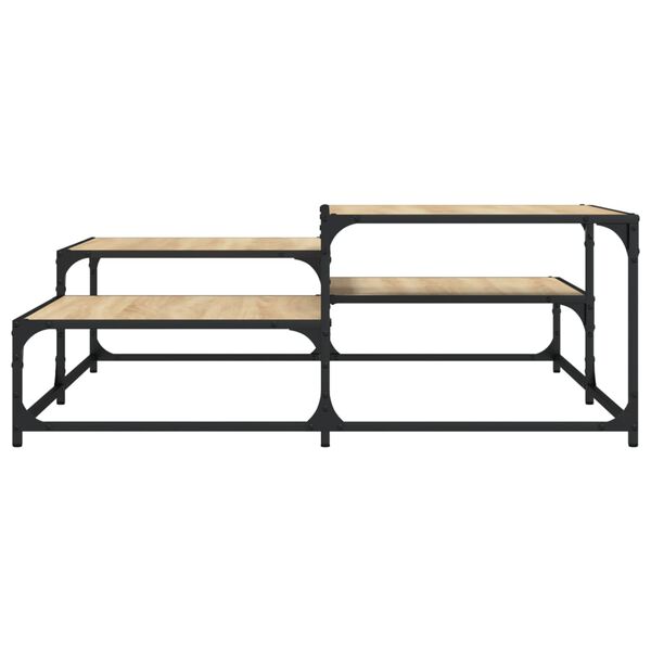 vidaXL Kavos staliukas, sonoma ąžuolo, 107x107x40cm, apdirbta mediena