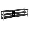 vidaXL TV spintelė, juoda, 150x40x40 cm, grūdintas stiklas