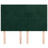 vidaXL Galvūgalis, tamsiai žalias, 144x5x118/128 cm, aksominis