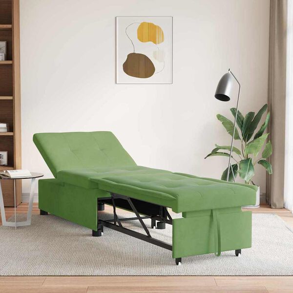 vidaXL Sofa lova &Scaron;viesiai žalia 194 x 67 x 82 cm Aksomas