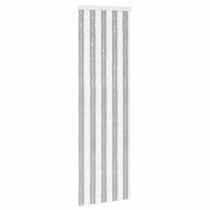 vidaXL Vabzdžių Užuolaida i&scaron; Chenille Pilka ir balta 56 x 185 cm