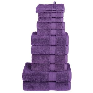 vidaXL Rank&scaron;luosčių rinkinys SOLUND, 12vnt., violetiniai, 600g/m&sup2;