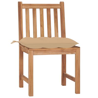 vidaXL Sodo kėdės su pagalvėlėmis, 2vnt., tikmedžio medienos masyvas