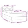 vidaXL Box Spring Lova su čiužiniu Juodas 100x210 cm aksomas
