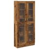 vidaXL Highboard Old Wood 82,5x30,5x185 cm Engineered Wood
