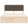 vidaXL Lovo rėmas su apmu&scaron;tu galvūgaliu Taupe 140 x 200 cm