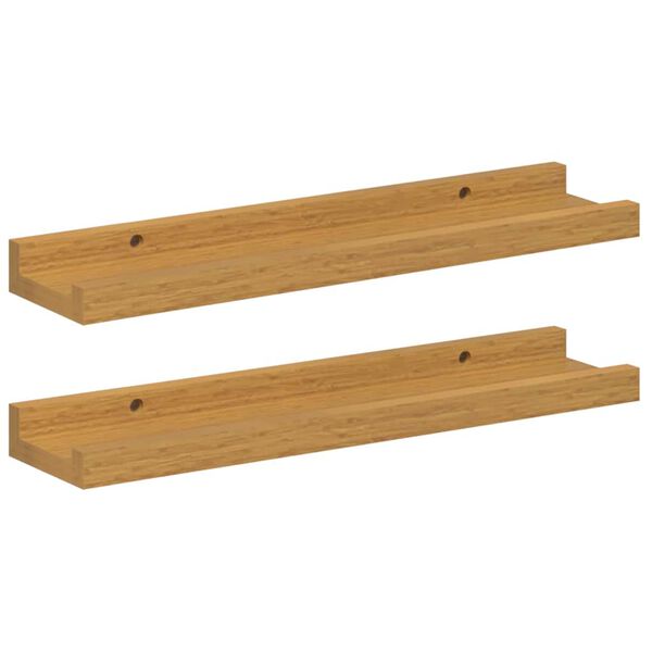 vidaXL Sieninė lentyna 2 pcs Smėlio 40 x 9 x 3 cm Apdirbta mediena