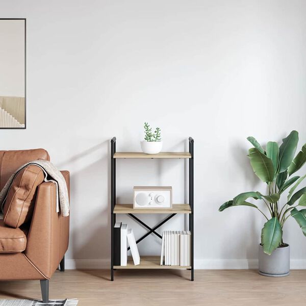 vidaXL Knygų lentyna Sonoma ąžuolas 56 x 34 x 96 cm Apdirbta mediena