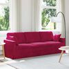 vidaXL Sofa Vyno raudona 228 x 78 x 80 cm Aksomas