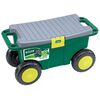 vidaXL Draper Tools Sodo vežimėlis-taburetė, žalios spalvos, 56x27,2x30,4cm