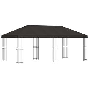 vidaXL Paviljonas su &scaron;oninėmis sienelėmis 6 x 3 m Antracito