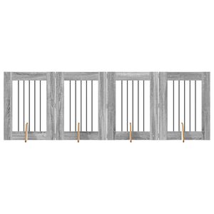 vidaXL &Scaron;unų vartai su stovais 4 pcs Pilka sonoma ąžuolo 60 x 80 cm