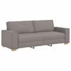 vidaXL Sofa 3 pcs Taupe 220 x 80 x 84 cm Lino mi&scaron;inio audinys