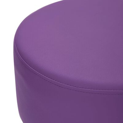 vidaXL Baro taburetės, 2 vnt., violetinės spalvos, dirbtinė oda