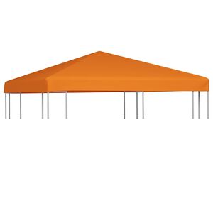 vidaXL Vir&scaron;utinis pavėsinės uždangalas, oranžinis, 310 g/m&sup2;, 3x3m