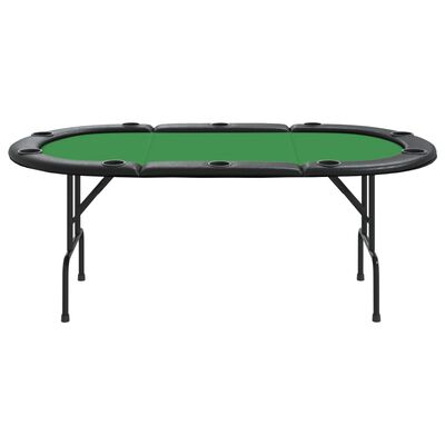 vidaXL Sulankstomas pokerio stalas, žalias, 206x106x75cm, 10 žaidėjų