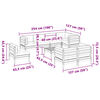 vidaXL Sodo sofos komplektas su pagalvėlėmis, 9 dalių, vaško, pušis