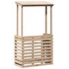 vidaXL Lauko baro stalas su stogeliu, 112,5x57x195,5cm, mediena