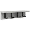 vidaXL Prikabinamas paltas Sieninis Betono pilka 40 x 10,5 x 10,5 cm