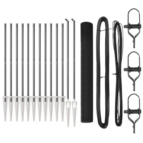 vidaXL Tvorelės stulpas Pilka 25 x 1,4 m (19 x 19 mm tinklas)