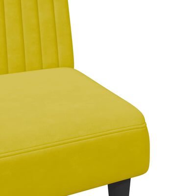 vidaXL Sofos komplektas, 2 dalių, geltonos spalvos, aksomas