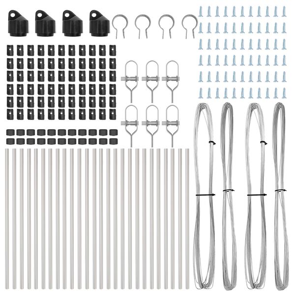 vidaXL Tvorelės stulpas Kita 26 pcs Pilka 3,2 x 3,2 x 100 cm Plienas