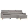 vidaXL Trivietė sofa su pakoja, &scaron;viesiai pilka, 210cm, audinys