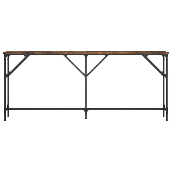 vidaXL Konsolinis staliukas, dūminis, 180x23x75cm, apdirbta mediena