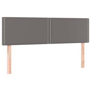 vidaXL Galvūgaliai, 2vnt., pilkos spalvos, 72x5x78/88cm, dirbtinė oda