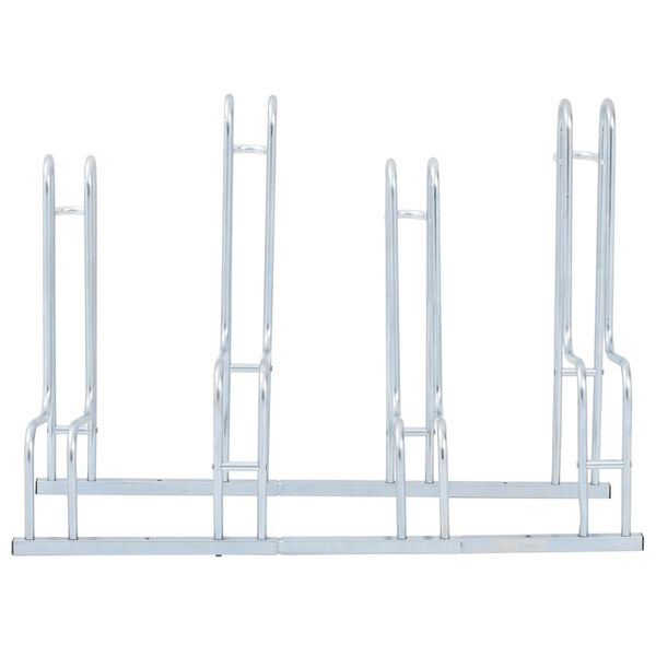 vidaXL Dviračių stovas keturiem dviračiams, galvanizuotas plienas