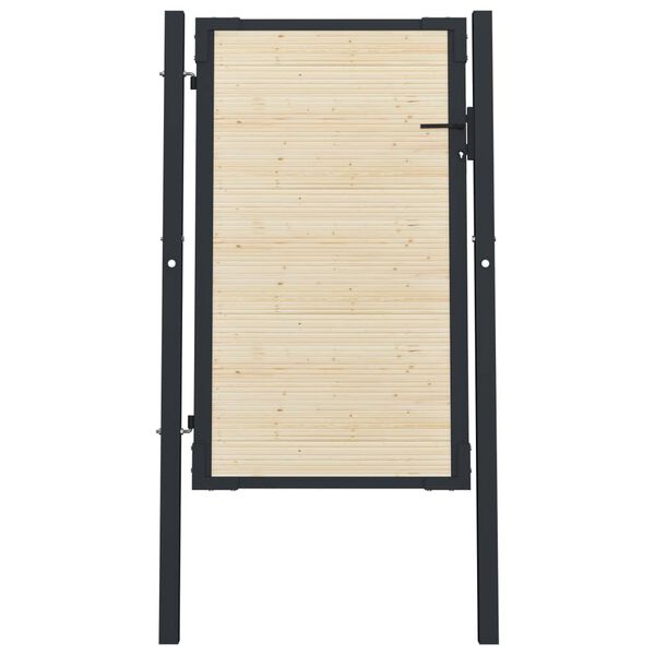 vidaXL Vartai, 107x200cm, plienas ir eglės mediena (144576+146531)