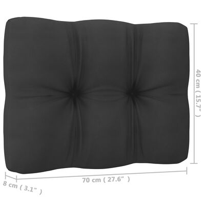 vidaXL Sodo komplektas su pagalvėmis, 3 dalių, pilkas, pušies masyvas