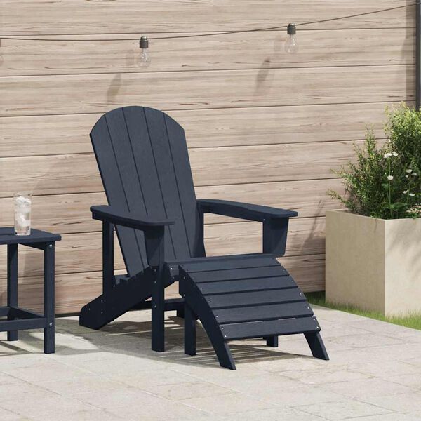 vidaXL Adirondack kėdė Tamsiai mėlyna 74 x 82 x 92cm HDPE