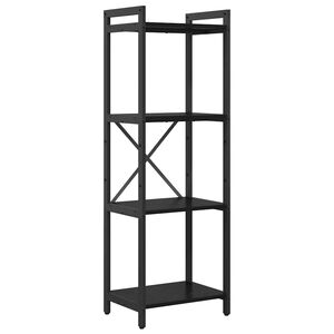 vidaXL Knygų lentyna 40 x 30 x 119 cm Apdirbta mediena Juodas ąžuolas