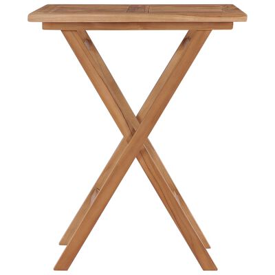vidaXL Sulankstomas sodo stalas, 60x60x75cm, tikmedžio masyvas