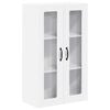 vidaXL Sieninis stiklinis kabinetas PORTO Balta 60 x 31 x 100 cm